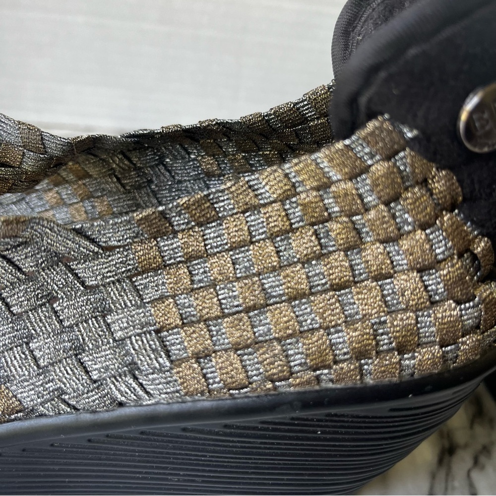 Bernie Mev Lulia open toe wedge heel peep toe woven shoes women’s size 10 - Picture 6 of 10